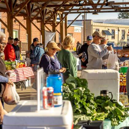 People at the Salisbury Farmers Market