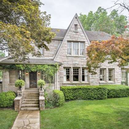 Historic grey stone home in Salisbury, NC