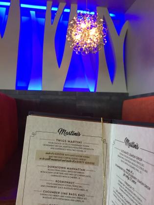 Martini Menu at Twigs Bistro