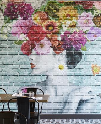 Pacific Hideaway in Huntington Beach. Image of chairs and mural wall