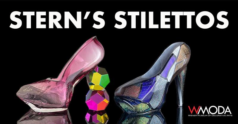 Two glass-art stilettos