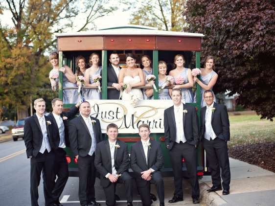 Trolley rented for a wedding