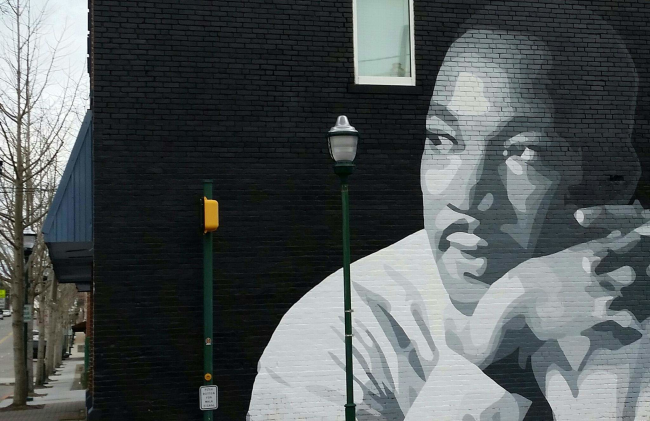 Blue Boys Barbershop - MLK Mural on MLK Blvd