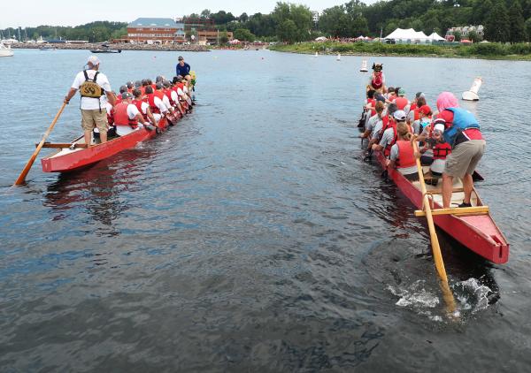 Dragon Boat racing on Lake Champlain