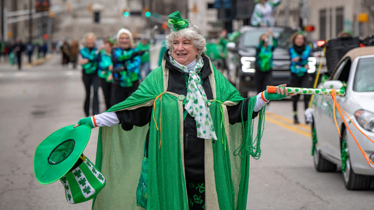 Women Dressed in Green for the St. Patrick's Day Parade