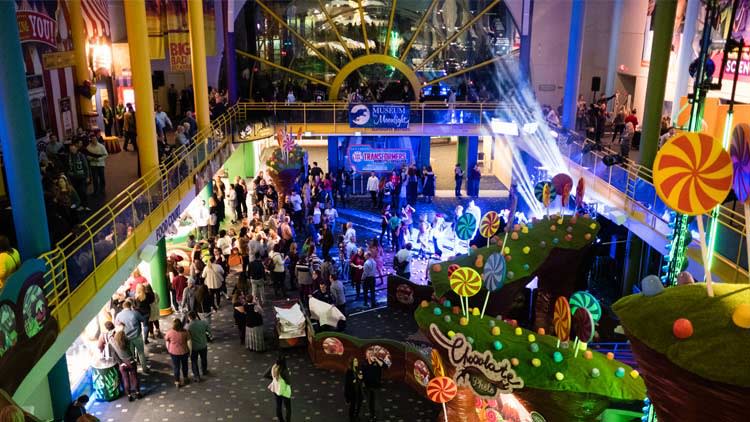 Museum by Moonlight at the Childrens Museum, View of Main Atrium