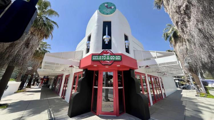 Exterior of Gelato A Go-Go in Palm Springs
