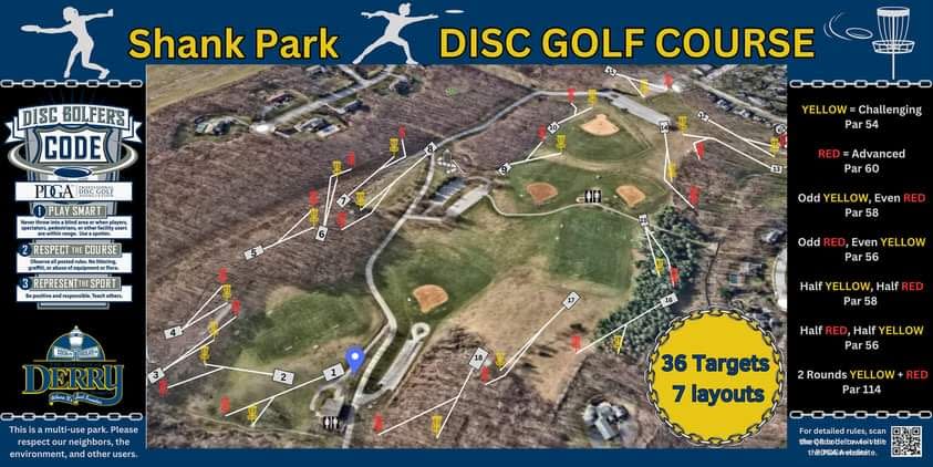 Shank Park Disc Golf Map