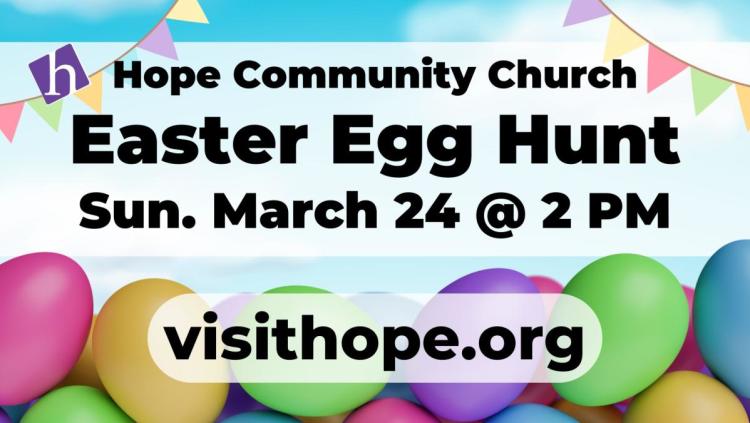 Hunt for eggs at Hope Community Church