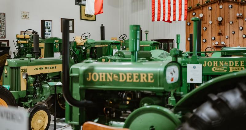 John Deere Tractors at the Neal Agricultural Museum at the Linbrook Heritage Estate in Trinity, NC