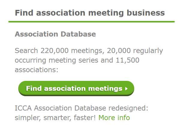 Access the ICCA Association Database