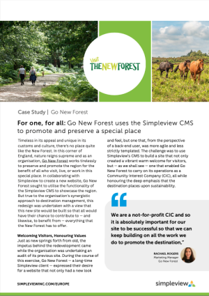 Go New Forest Case Study
