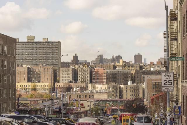 Grand Concourse, street, skyline