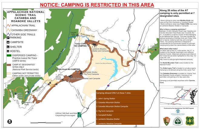 Virginia Triple Crown Camping Map