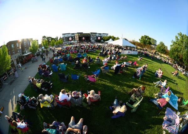 Abbey Road on the River Crowd at stage