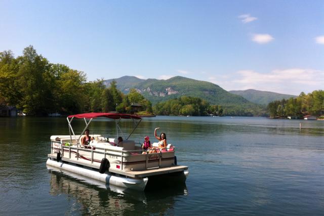 Pontoon Boat Ride on Lake Lure, NC