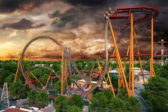 Six Flags Dr. Diabolical Roller Coaster