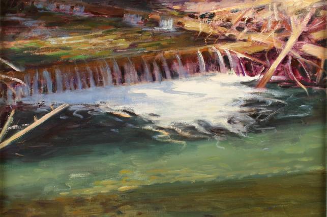 Earl Jones, Little Cottonwood Creek, 1994, oil on canvas, gift of the artist, UMFA1995.001.023.