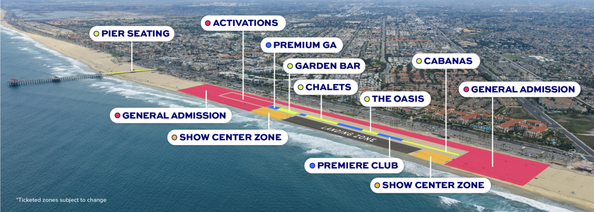 Pacific Airshow Ticket Map