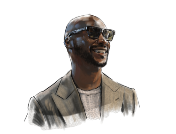 Illustration of man, Albert Lukonga