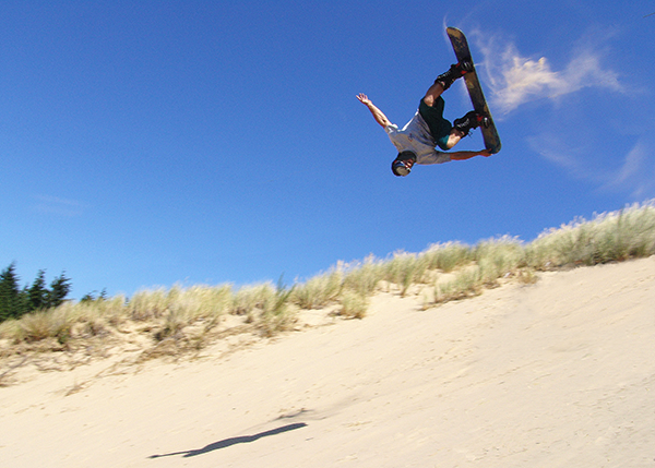 Sandboarding at the Oregon Dunes
