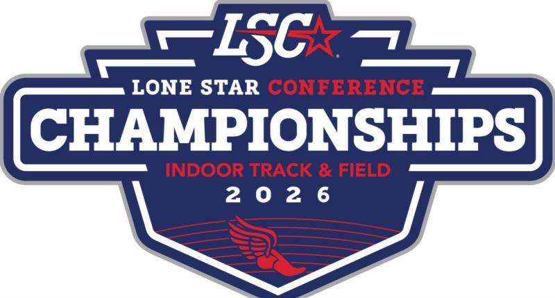 The logo for the 2026 Lone Star Conference Indoor Track and Field Championships.