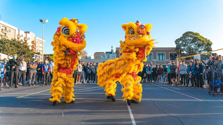 Chinese Dragons in Chinatown Oakland Celebration