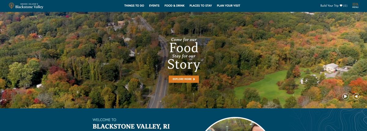 An image from the hero video on the Blackstone Valley Tourism website