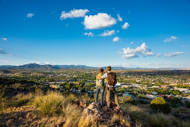A Couple On Boston Hill's summit in Silver City.