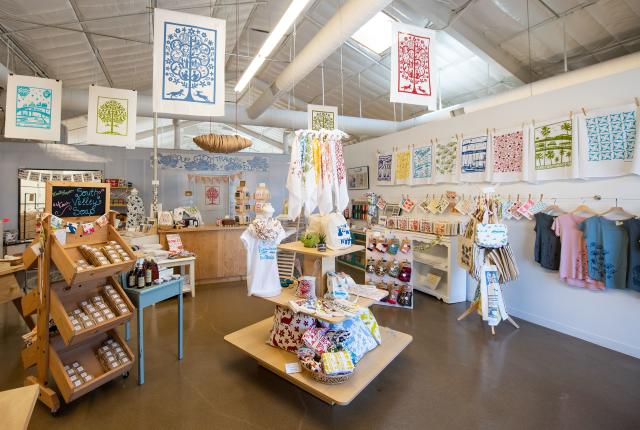 Inside the Kei and Molly Textiles Albuquerque shop.