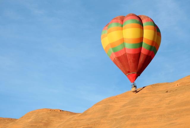 Balloon over Gallup, during the Red Rock Balloon Rally