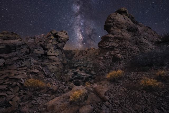 Jewels of the night bedeck the sky above the Florida Mountains, in southwestern New Mexico.