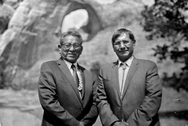 Navajo Nation President Russell Begaye and Vice President Jonathan Nez at Window Rock.