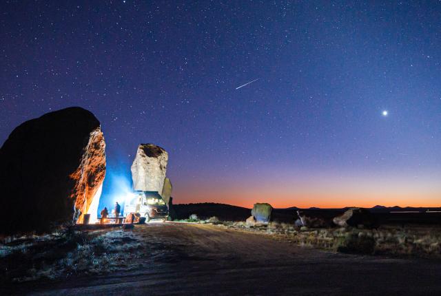 A Picture Perfect Night, City of Rocks State Park, Photograph by Steven Bunt, New Mexico Magazine