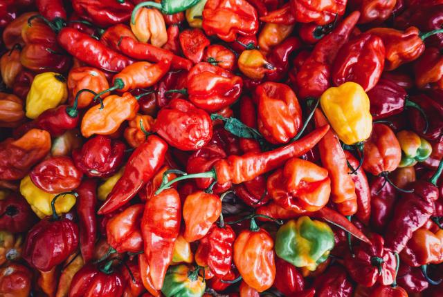 An assortment of peppers.
