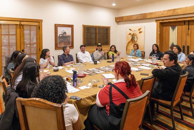 Native Lab fellows and mentors gather at Hotel Santa Fe.