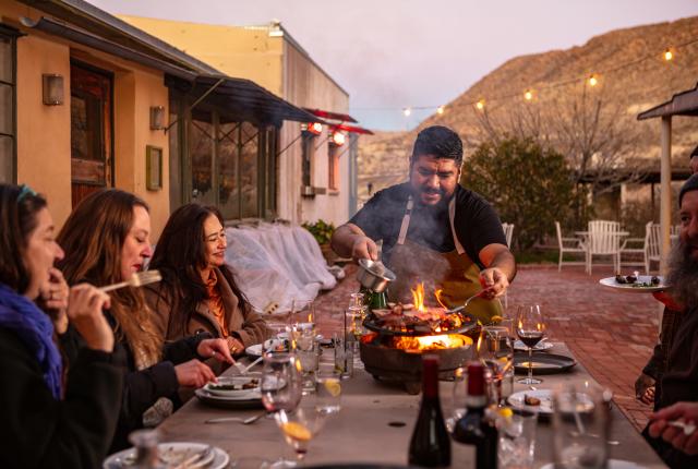 Chef Danny Calleros puts on a show.