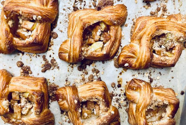 Try Baked and Brew’s apple pie Danish.