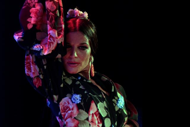 Artists such as Inmaculada Aranda perform at the Festival Flamenco Alburquerque.