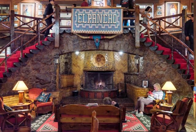 Interior or exterior view of Gallup’s El Rancho Hotel evoking its classic Hollywood era with vintage décor and historic charm.