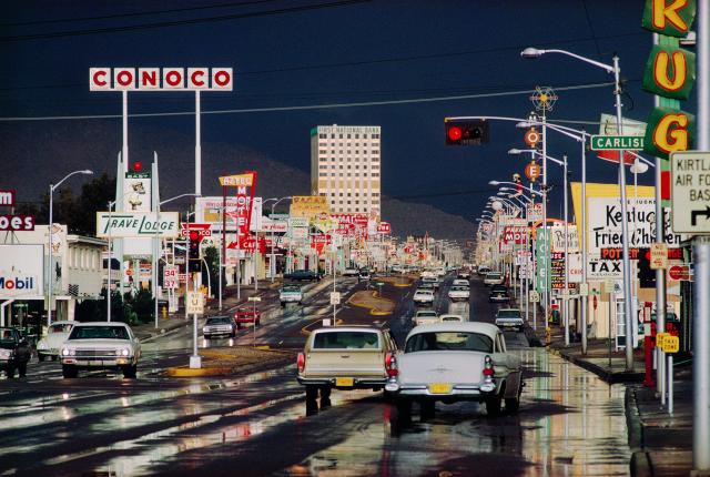 Albuquerque traffic after a 1969 downpour.