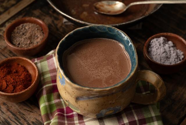 Warm up with a cup of hot chocolate.