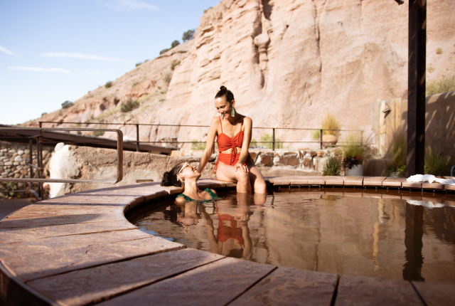 Soak in  ancient mineral waters at Ojo Caliente.