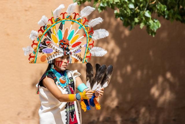 A Hopi Water Maiden performs at the event.