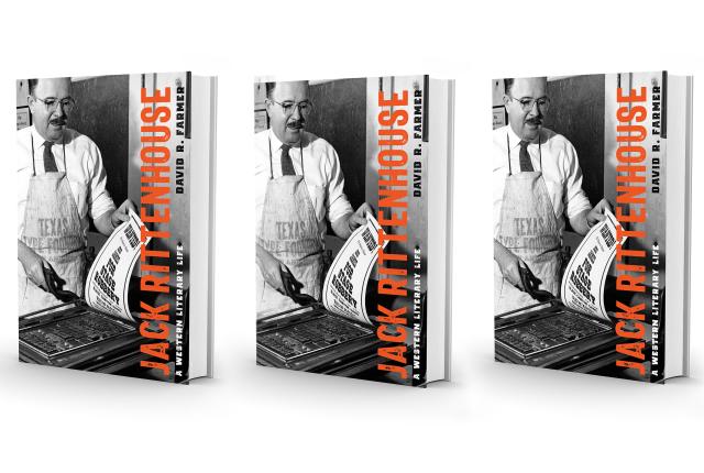 Three covers of Jack Rittenhouse: A Western Literary Life by David R. Farmer.