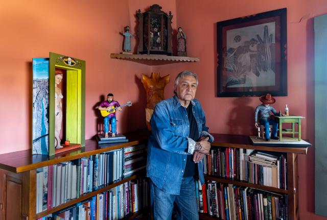 Luis Tapia in his home