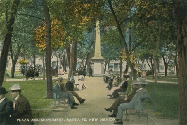 The obelisk stood in Santa Fe Plaza for more than 150 years before protesters tore down the controversial monument in 2020.