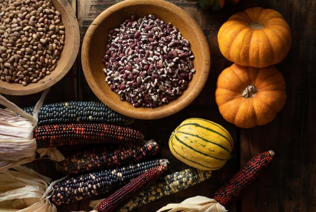The Three Sisters—corn, squash, and beans—create the foundation for Native cuisine.