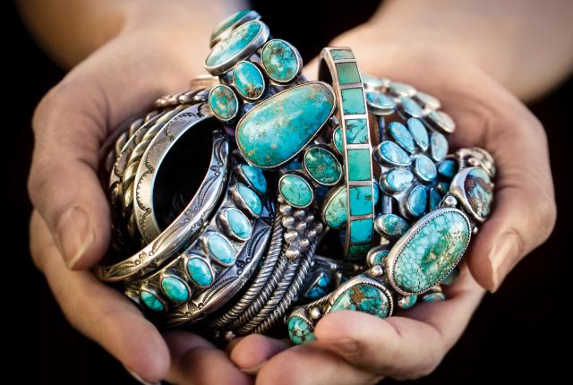 New Mexico has plenty of shops, like the Gallup Trading Company, where you can find authentic handmade turquoise treasures.