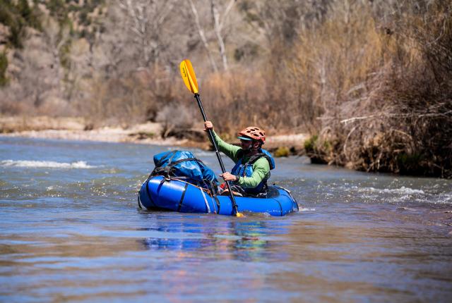 A packraft on the Gila River makes for a fun run.